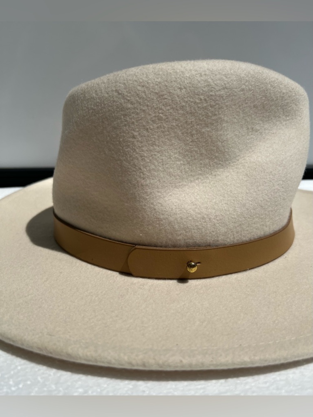 Lack Of Color 100% Australian Wool Wide Brim Fedora Rancher Hat Sz S 55 CM - Picture 2 of 12